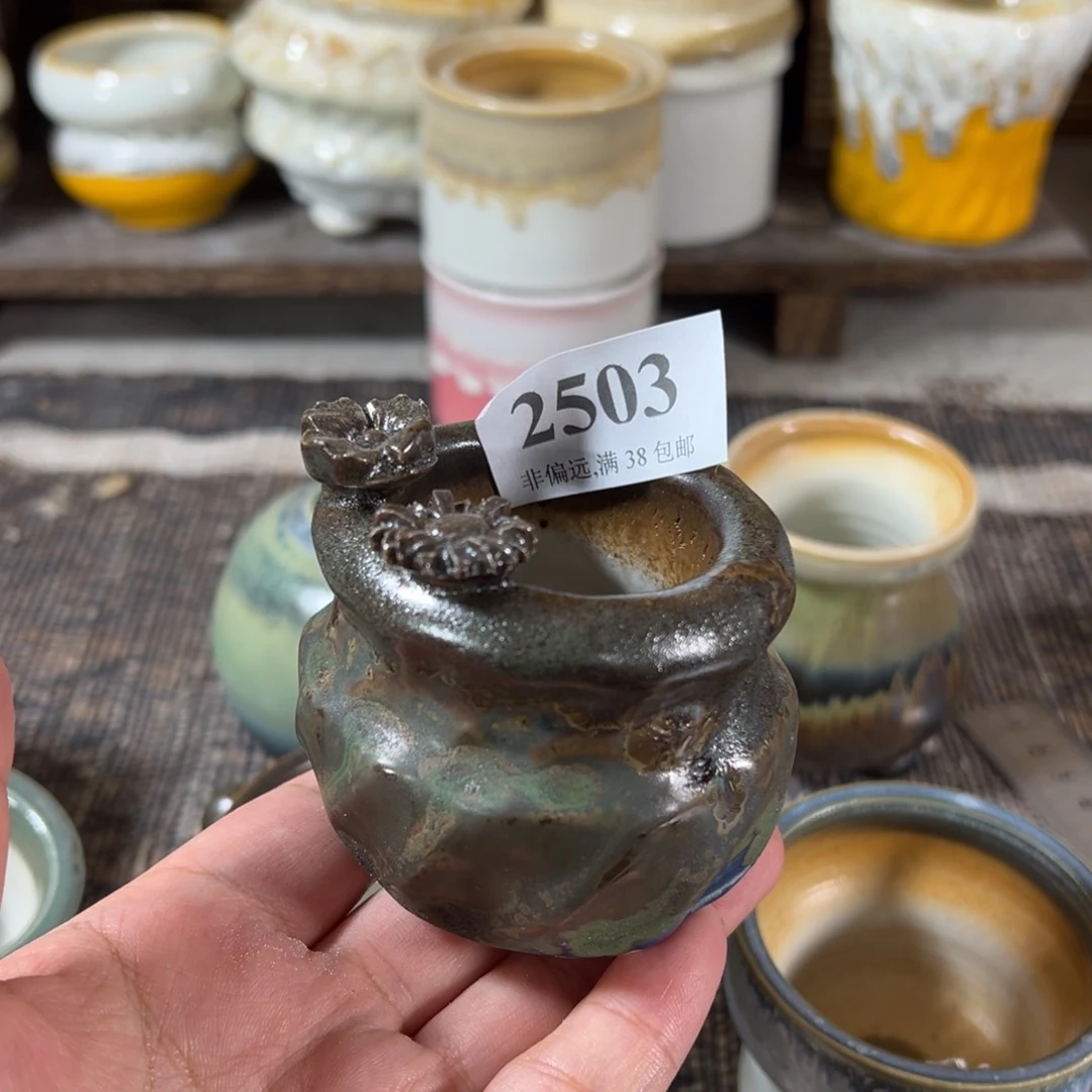 口4高5 手工花盆满30包邮
