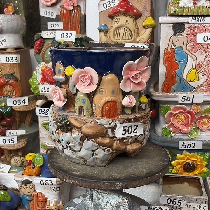 粗陶材质多肉花盆