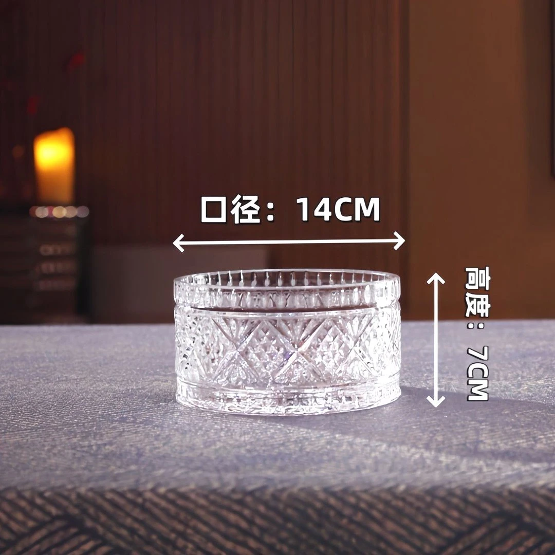 【都柏林沙拉碗】无铅水晶玻璃刻花沙拉碗网红透明家用创意大号欧