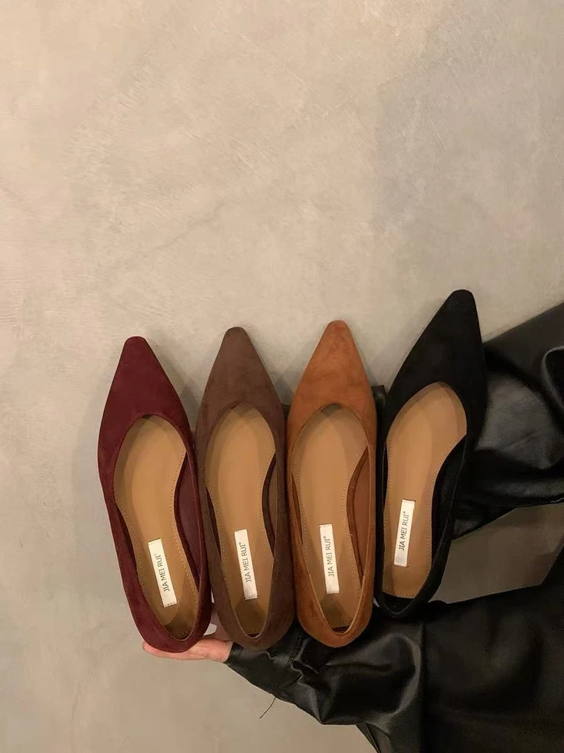 坡跟百搭尖头尖头气质时尚夏季法式小众方头中跟低跟922-8