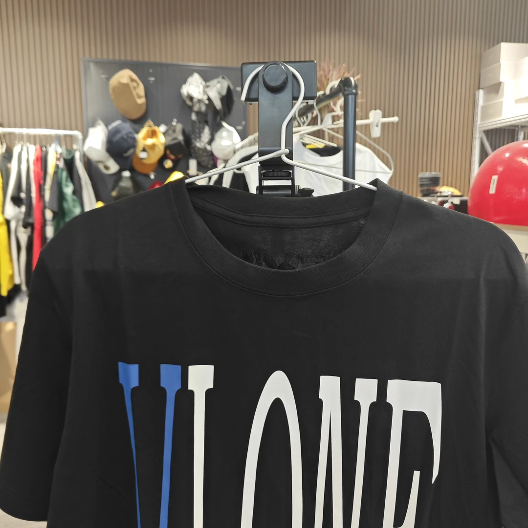 【潮流光头强】大V 胸前LOGO 印花短袖 蓝字