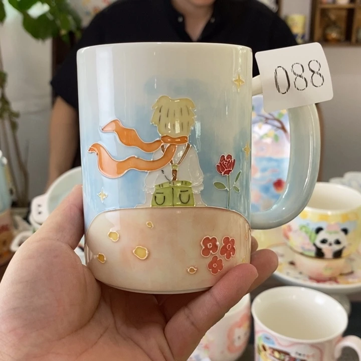 瓷片景德镇釉下彩手绘