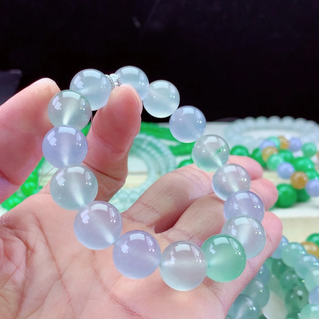 翡翠手链未镶嵌卡12+
