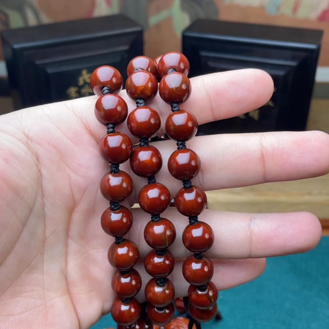 橄榄核手串呂*正元光洙脖挂1.2表弟回血