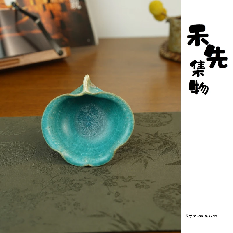 禾先集物 信乐烧匠人藤原纯作品 孔雀兰釉色 餐具 盘 咖啡杯