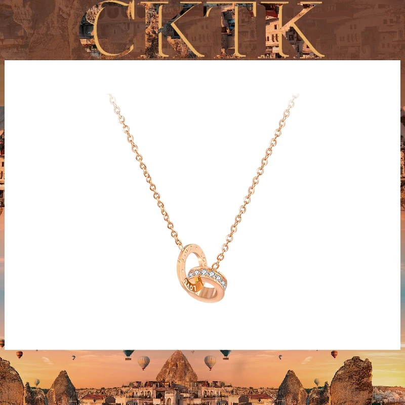 不锈钢项链 埃尼斯推荐CKTK项链女轻奢小众气质锁骨链礼物送女生