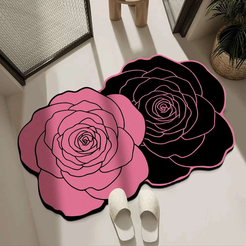 轻奢法式地毯浴室地垫卫生间洗漱台门口止滑垫耐脏吸水脚垫硅藻泥