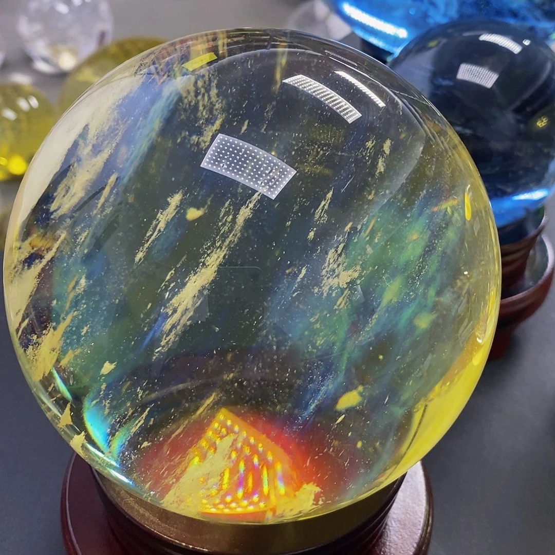 唐***唐石材12.3厘米黄水摆件