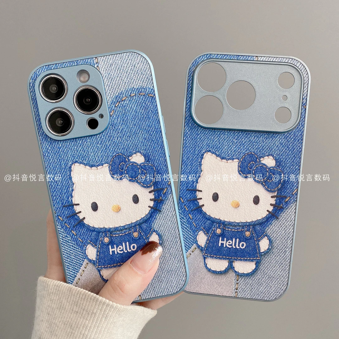 金属皮革适用iphone17promax苹果16手机壳15/14/13/12华为牛仔KT