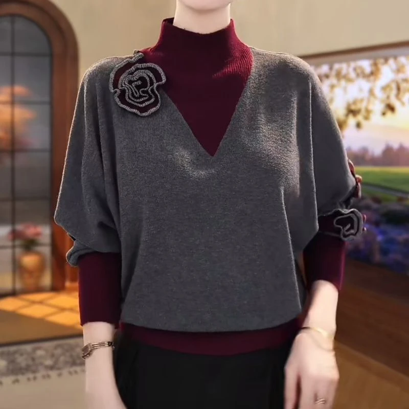 2025秋冬百搭双面德绒打底衫遮肉显瘦减龄洋气设计感半高领上衣女