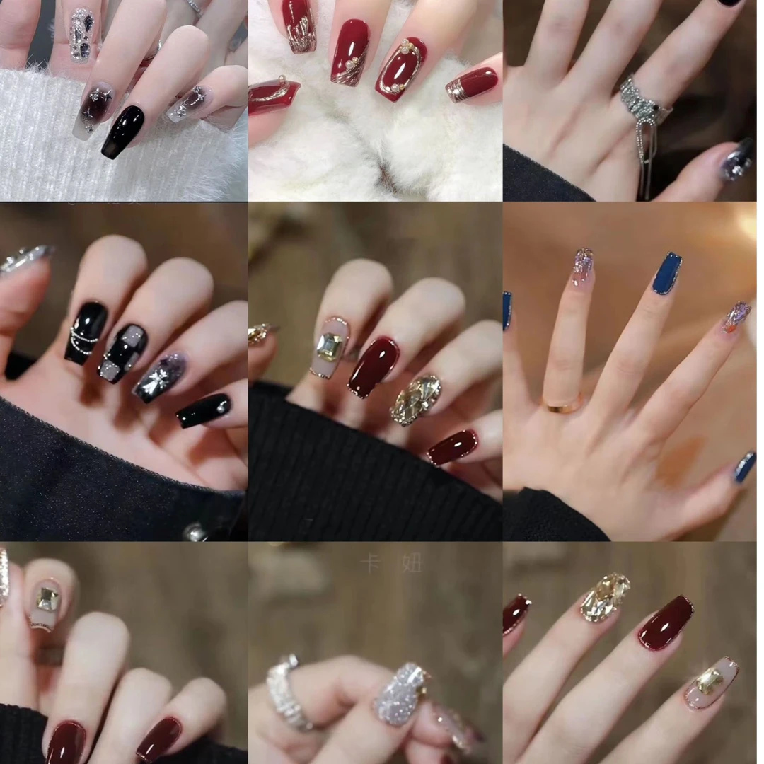 雅曼3号店（半）手工穿戴甲(微瑕)5单飞过款NO退NO换 备注编码 昵称