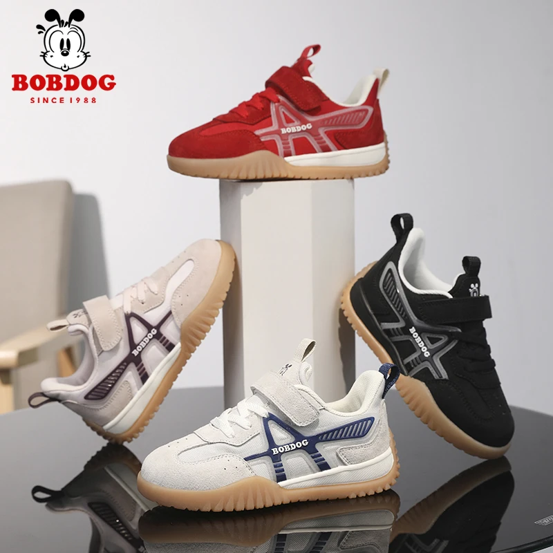 巴布豆童鞋女童运动鞋2025春秋新款网面透气中大童休闲儿童鞋子潮