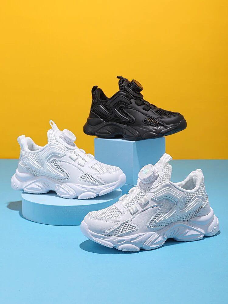 2025春季秋季开学黑白百搭中大童皮网鞋