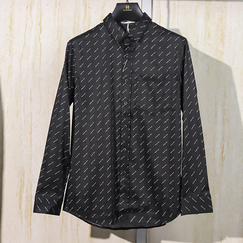 精品时尚潮流舒适百搭男装 春秋季节 柔软商务气质长袖衬衫3139