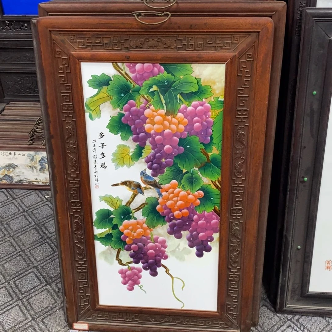 瓷片100*60 景德镇瓷板画柴窑烧制