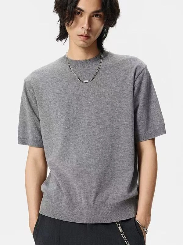 Zmax MAAX『18针超精纺』松弛新贵老钱风针织短袖男女同款