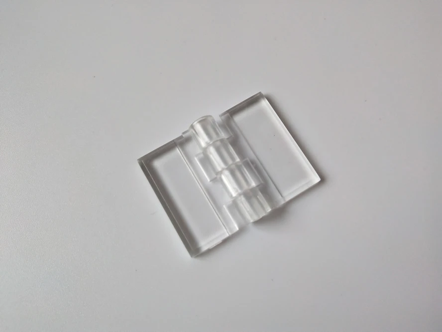 哈泰亚克力透明橱柜荷叶铰链不易碎亚克力合页配件亚克力板活页