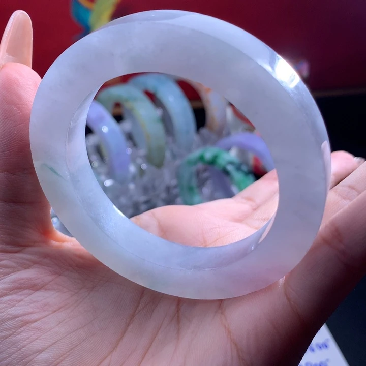 定制翡翠翡翠手镯 双12胖圆未镶嵌