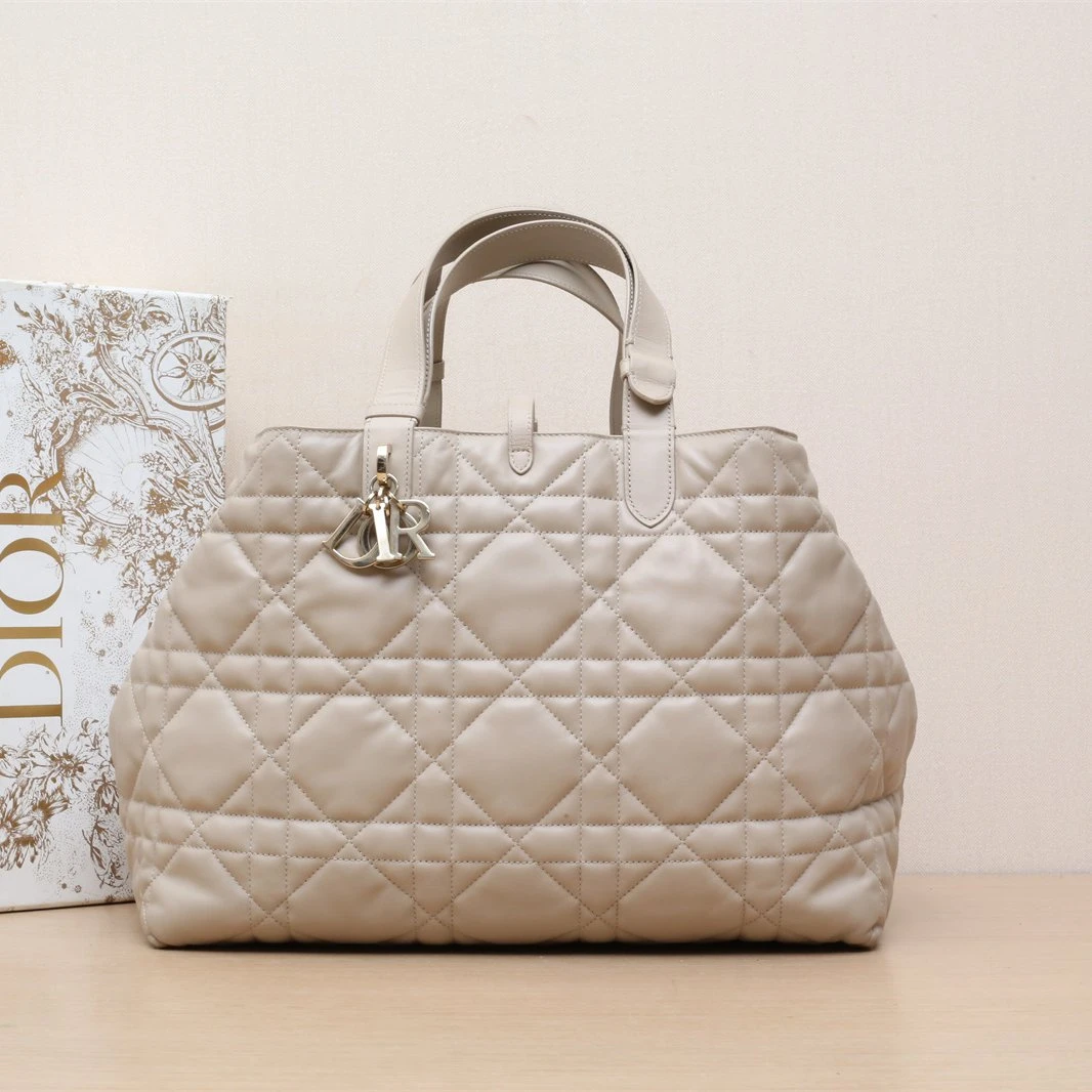 95新 DIOR/迪奥 【活动黑黑】Toujours 手提单肩包 大号 37 褐色