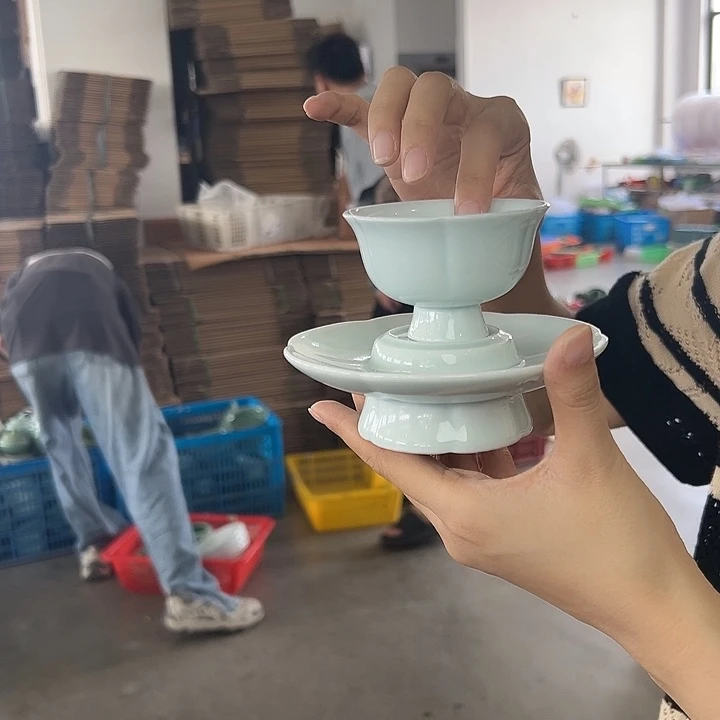 龙泉云间青瓷小米茶器