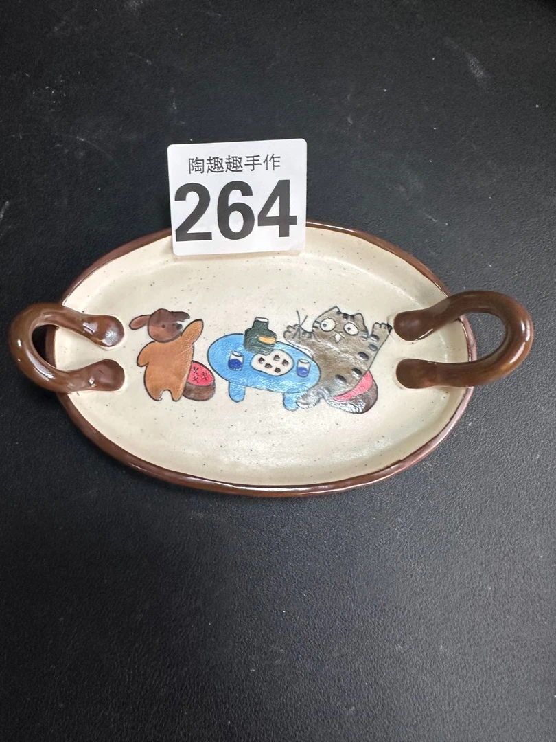 264手工手绘高温釉下彩