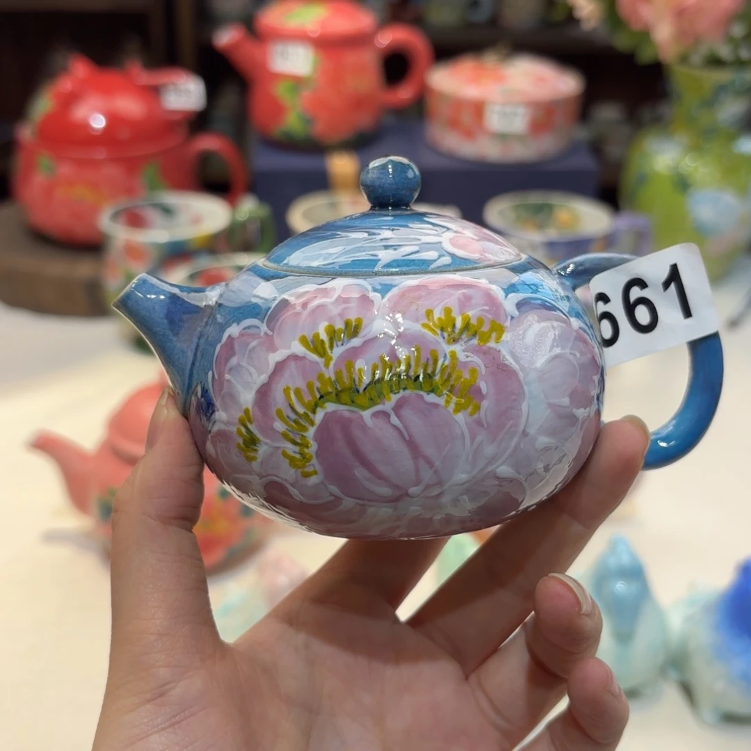 景德镇手绘高温釉下彩陶瓷茶具