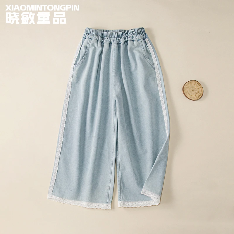 2025年款衣服儿童侧花边牛仔裤3C4197