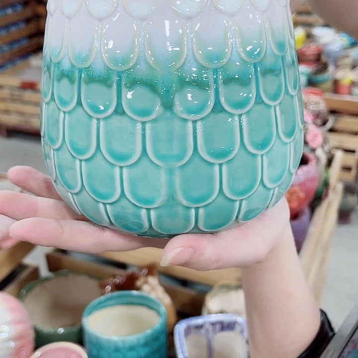 有孔，凑10元包邮陶瓷花盆发货！