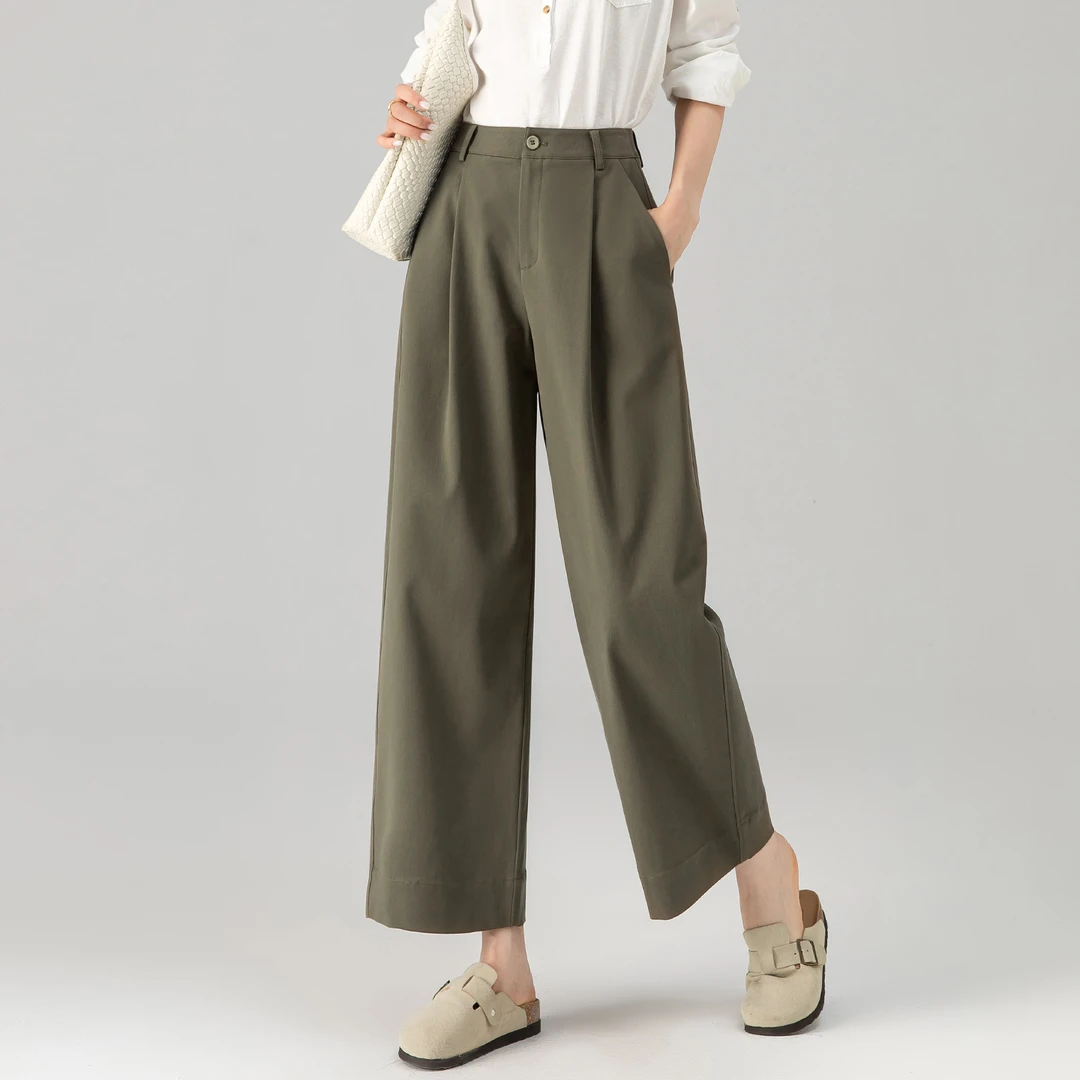 休闲裤女九分直筒裤子2025新款今年流行爆款春秋小个子宽松阔腿裤