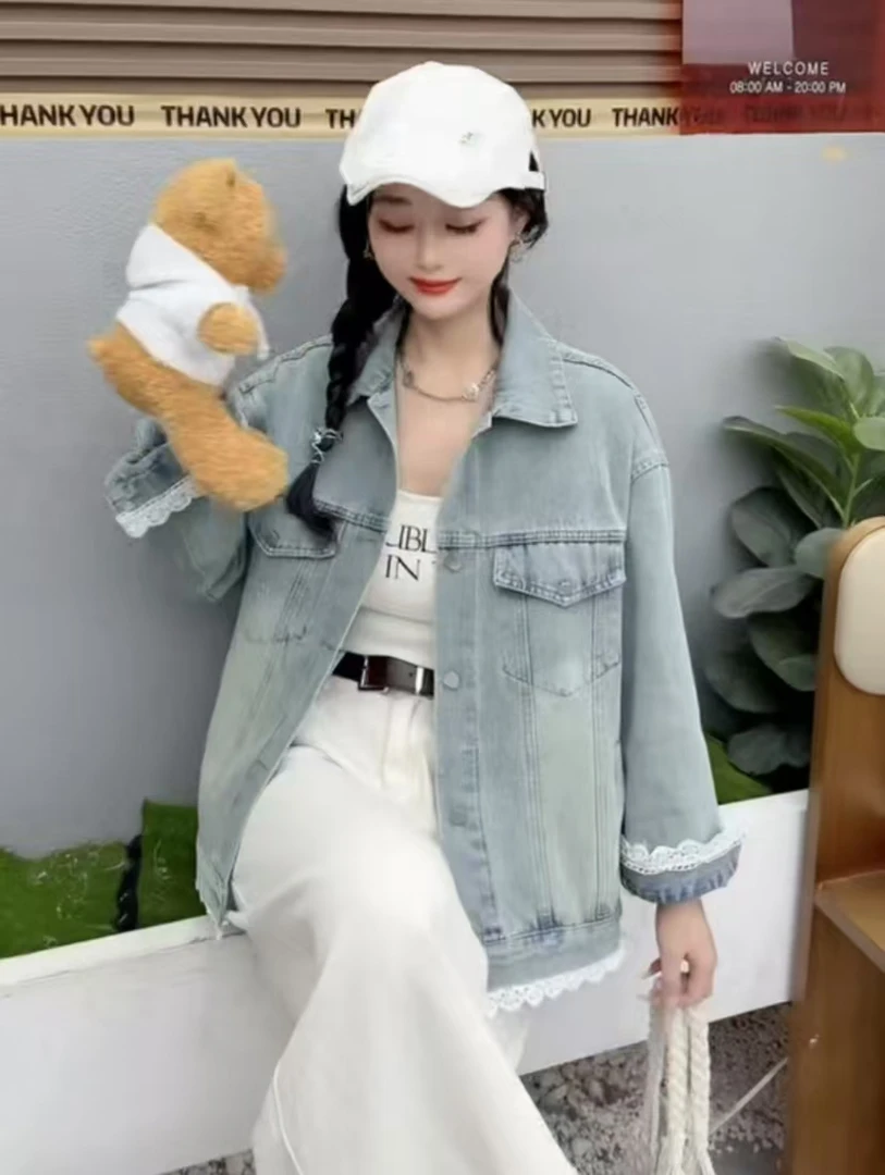 【苏苏精选】N2516蕾丝拼接新款设计感時尚爆款外套