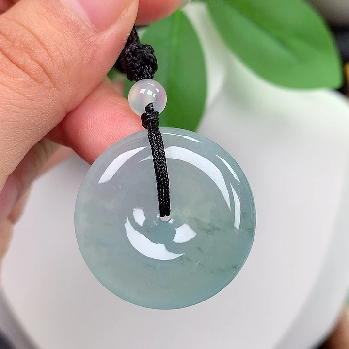 翡翠未镶嵌颈饰平安扣 28.5x6.3mm