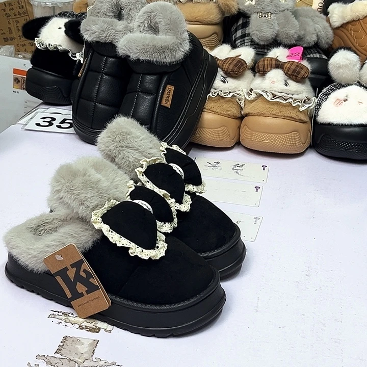 EVA聚酯纤维兔耳朵棉拖