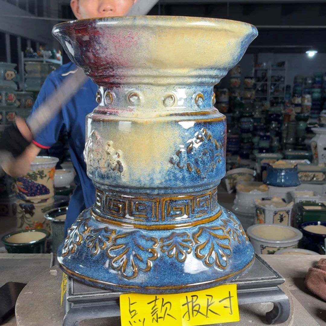 一风堂石湾花盆 面30高35