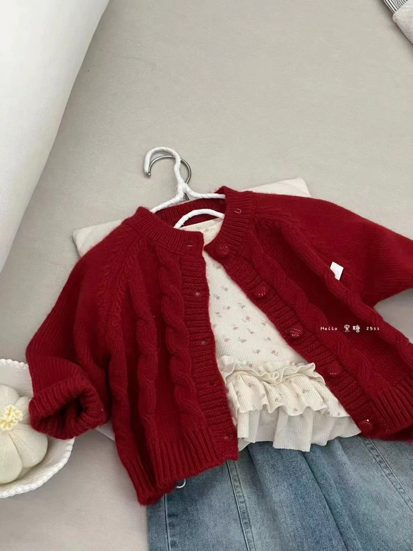 【承麦】25秋～女童韩版毛衣开衫外套8271