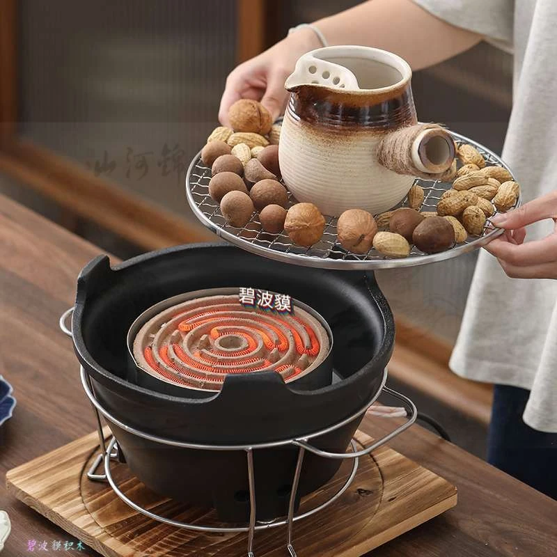 冬日围炉煮茶家用全套室内电碳两用泥炉子电炉丝家庭个人专用茶具