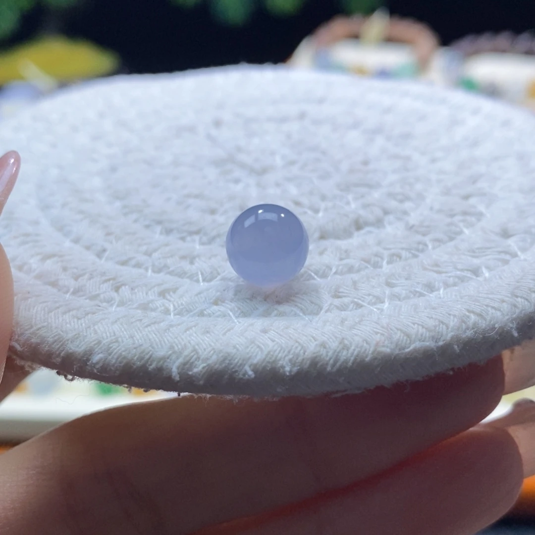 翡翠未镶嵌颈饰翡翠浓紫圆珠10mm