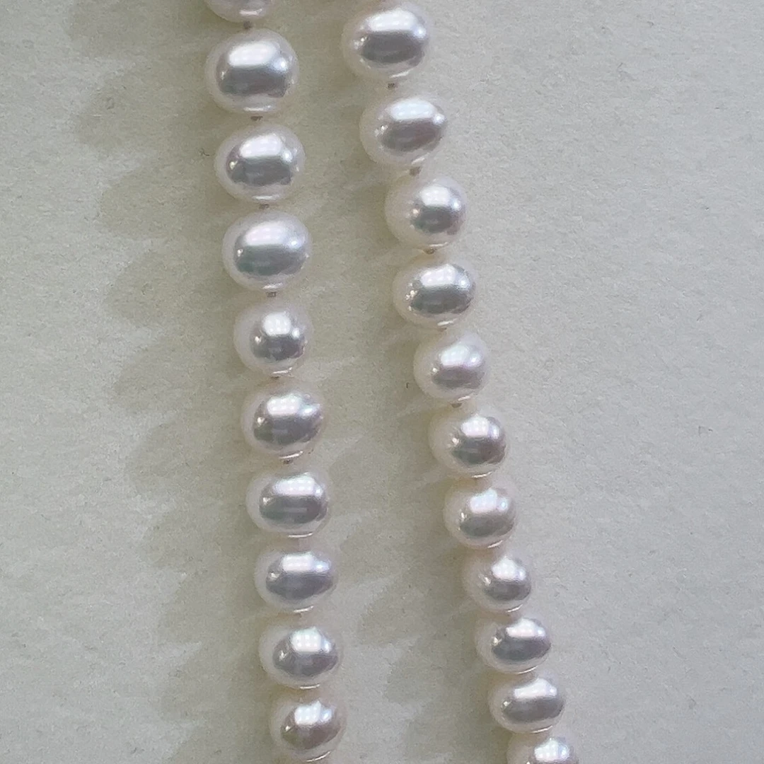 颈饰淡水珍珠银S925镶嵌➕9-0高品极光炫彩冷白
