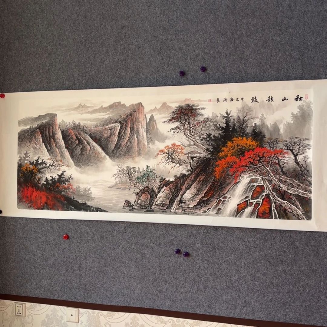 国画国画李海涛山水画芯6尺