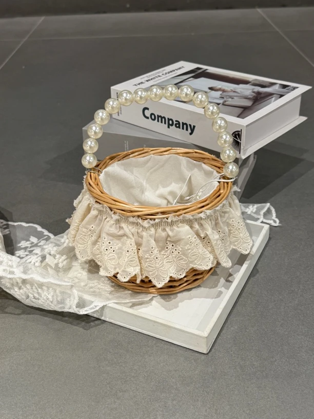 韩系ins风 儿童编织手提篮子