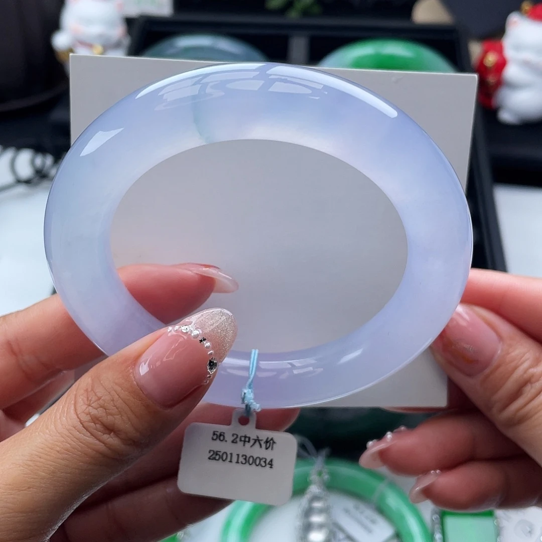 翡翠手镯未镶嵌56-57圆条