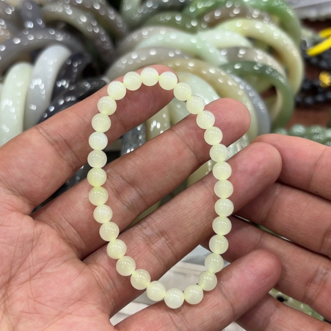 和田玉手串卡5.7未镶嵌