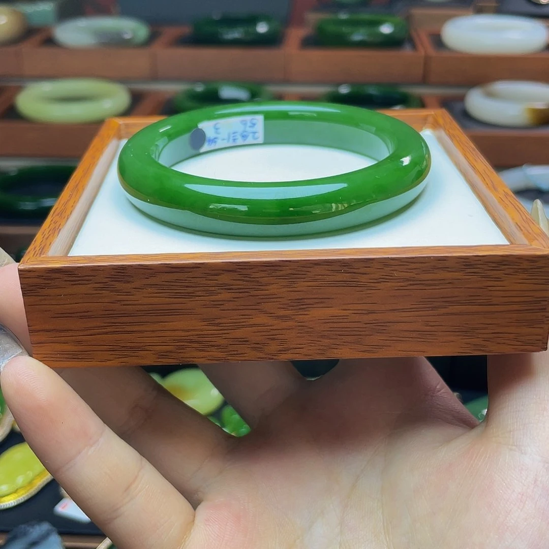 和田玉和田玉碧玉手镯57➕未镶嵌