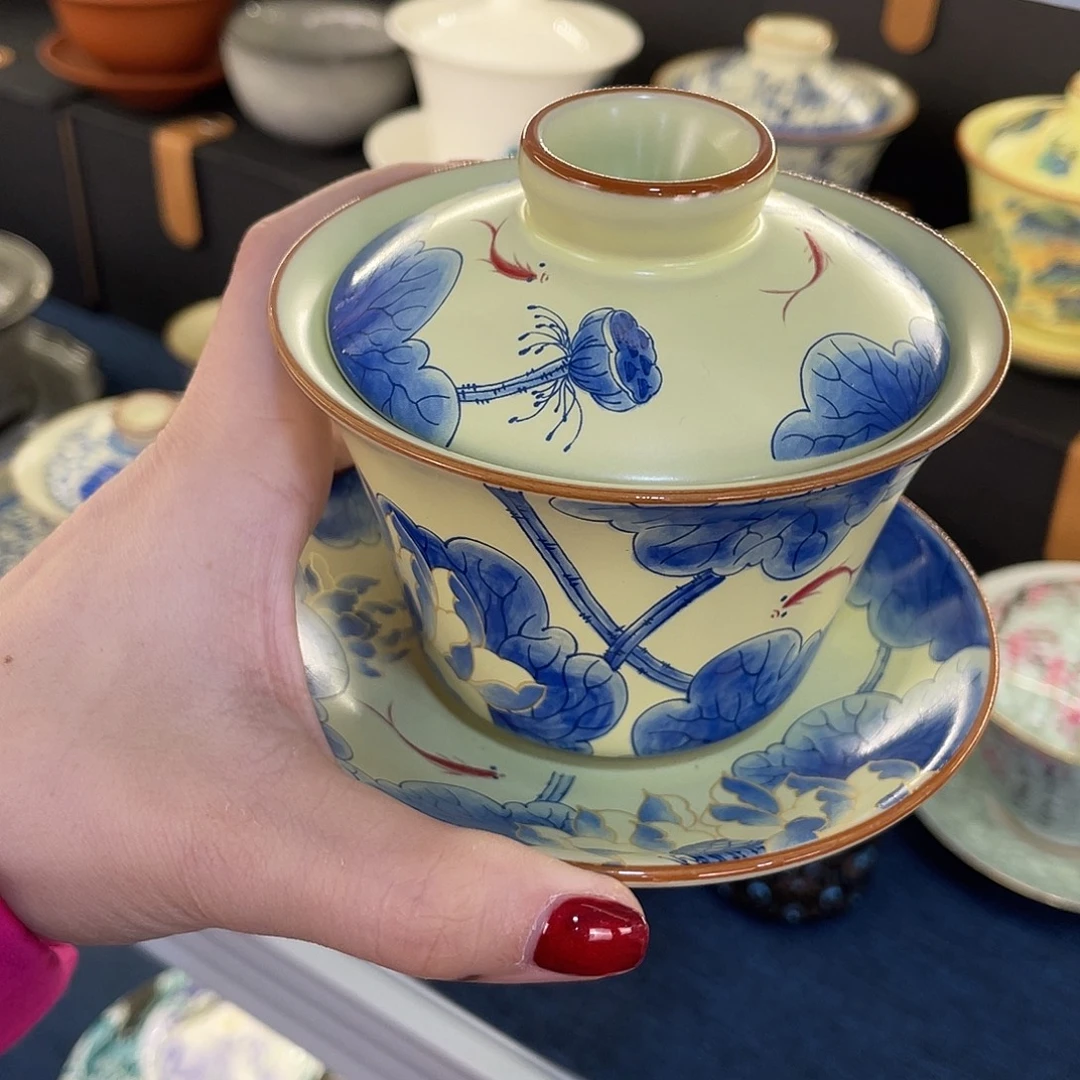 陶景德陶瓷盖碗茶具