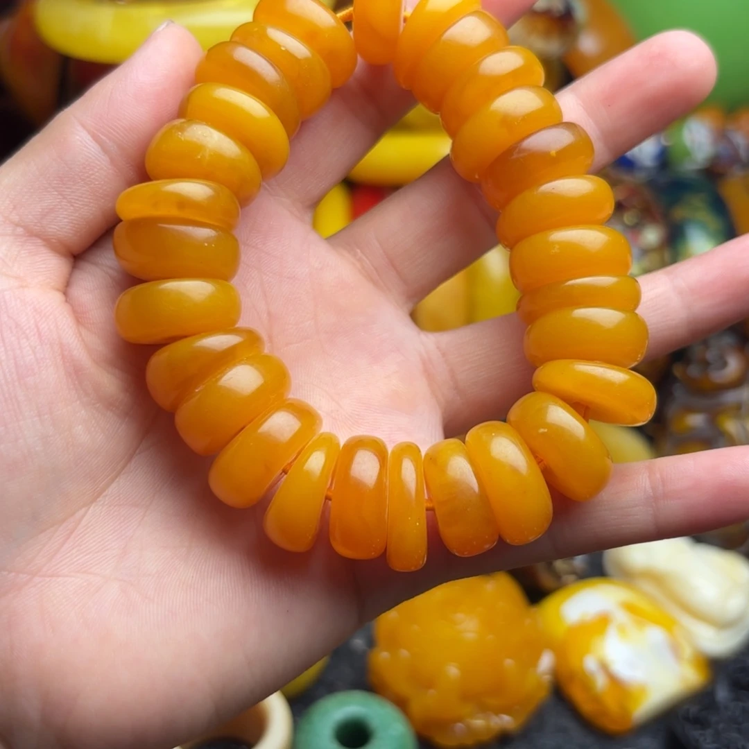 未镶嵌琥珀手串妈****）蜜蜡
