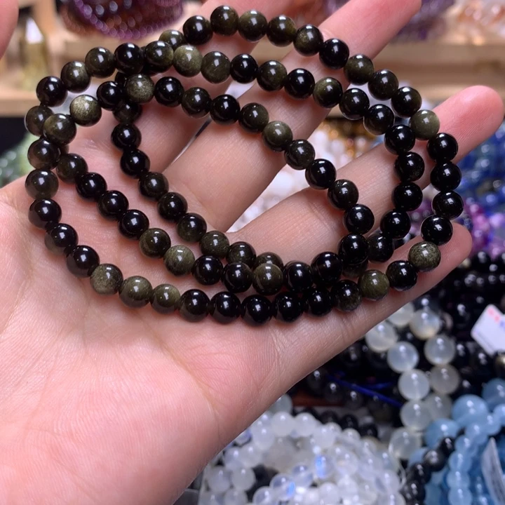 未镶嵌手串水晶6.4金曜石
