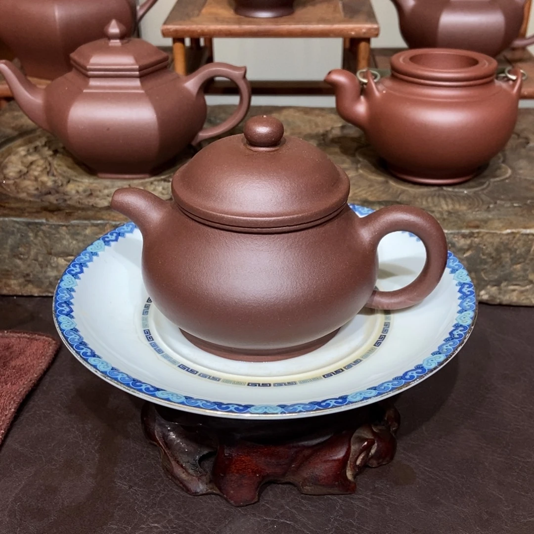 茶壶紫砂家藏底槽清年迈老母亲制作容量180