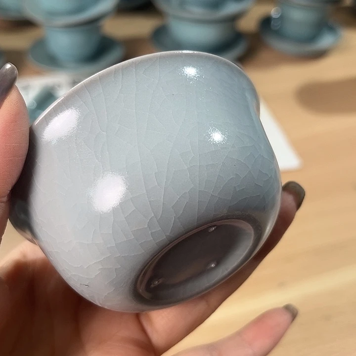 杯原产地汝瓷瑕品