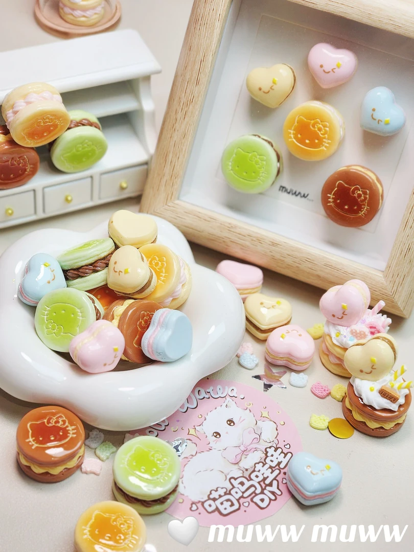 【喵呜哇哇定制】JC爱心马卡龙三色混/KT奶油泡芙三色混