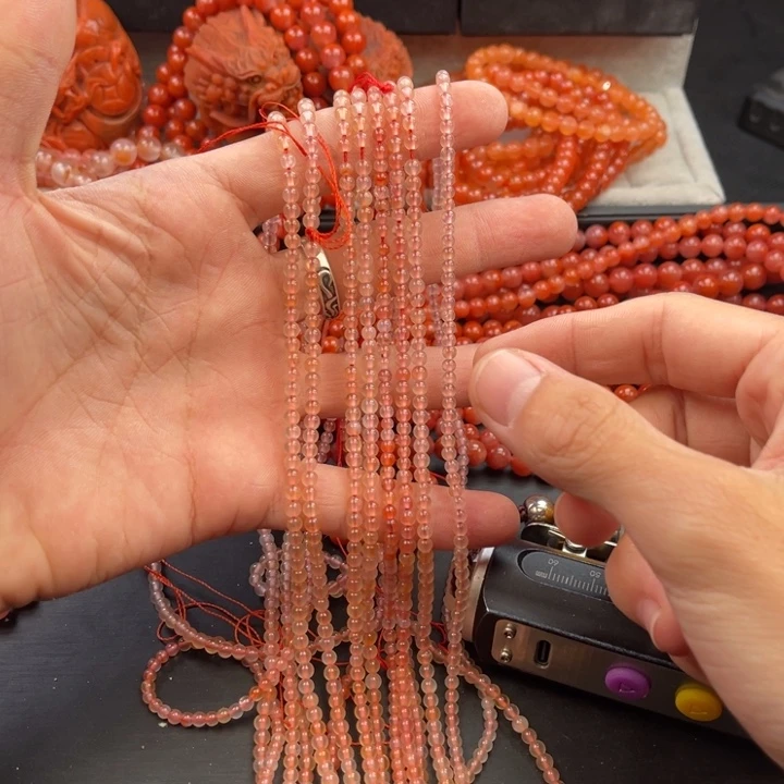 南红玛瑙未镶嵌多样性发一默认微瑕称重3.8mm