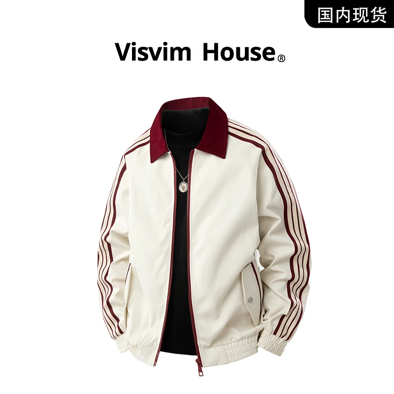 【品牌现货撤柜】VISVIM WINGS春秋新款条纹大码工装夹克男士外套